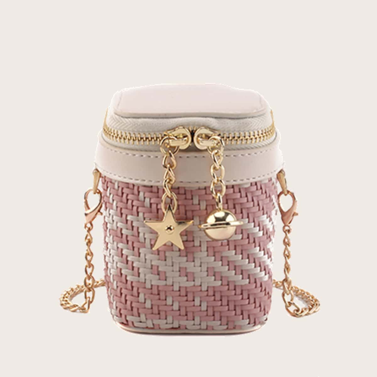 

Star & Bell Braided Bucket Bag, Multicolor