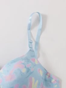 紮染鋼圈胸罩 - 藍色 - 查看 4