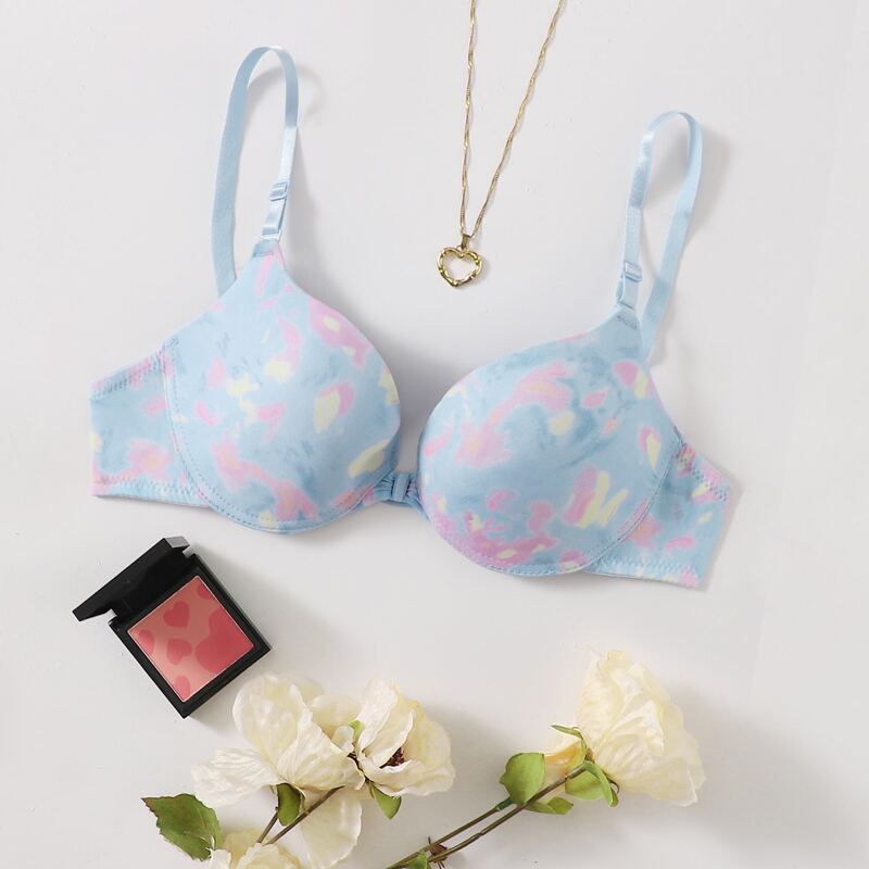 

Tie Dye Underwire Bra, Blue