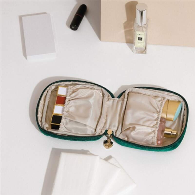 

1pc Random Color Velvet Storage Bag, Multicolor