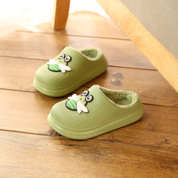 

Toddler Boys Cartoon Decor Waterproof Slippers, Green