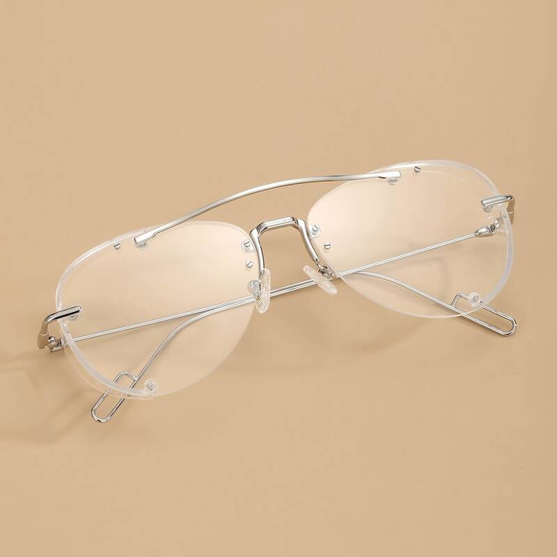 

Guys Top Bar Rimless Glasses
