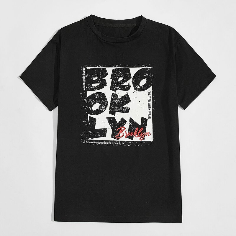 

Guys Letter Graphic Tee, Black