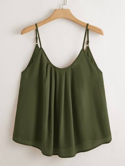 توب كامي مطوي أكبر حجم بلون سادة