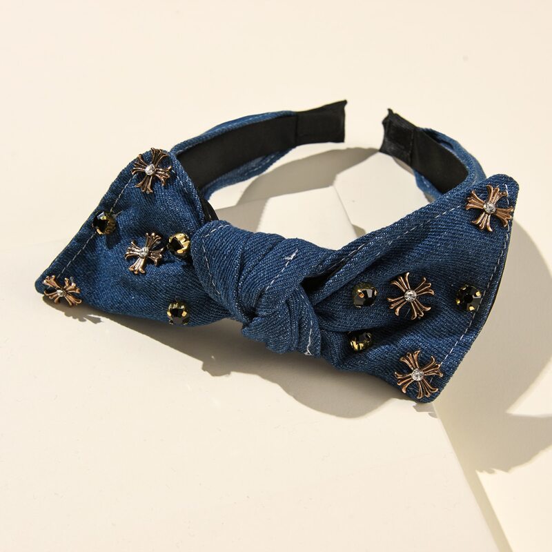 

Bow & Rhinestone Decor Hair Hoop, Blue