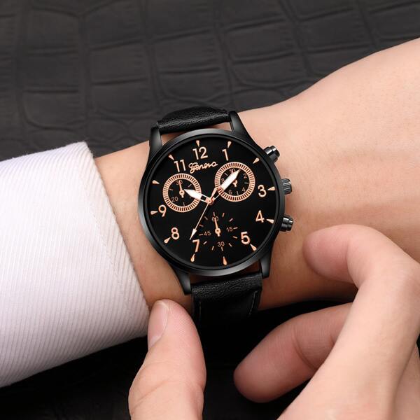 

Men Round Pointer Quartz Watch