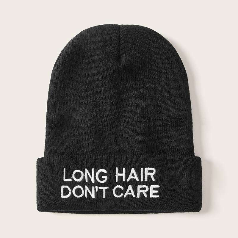 

Letter Graphic Beanie, Black