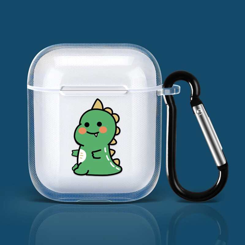 

Dinosaur Cartoon Graphic Clear Airpods Case
