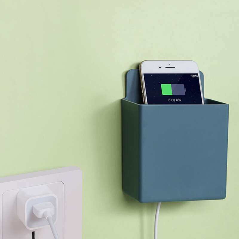 

1pc Multifunction Wall Mounted Storage Box, Blue