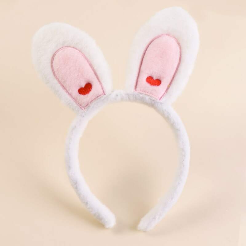 

Rabbit Ear Decor Hair Hoop, White