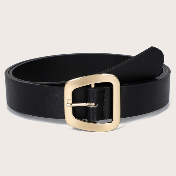 

Metal Buckle Belt, Black