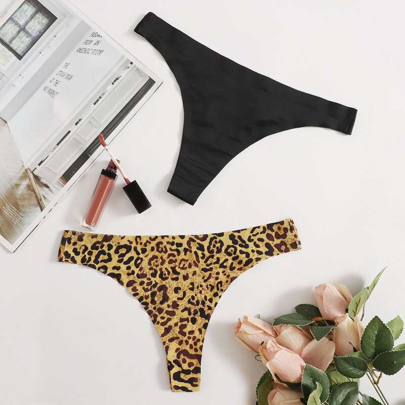 

2pack Leopard Seamless Panty Set, Multicolor