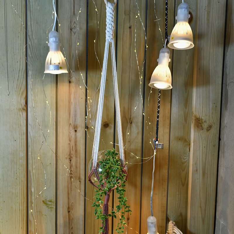 

1pc Woven Macrame Plant Hanger, Brown