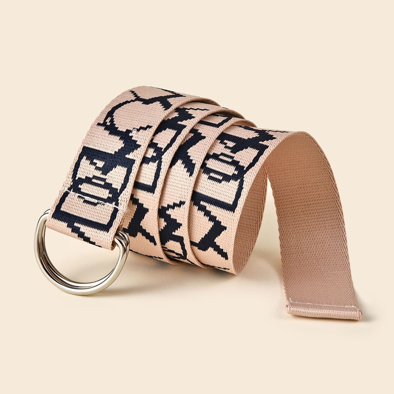 

Letter Graphic Tape Belt, Khaki