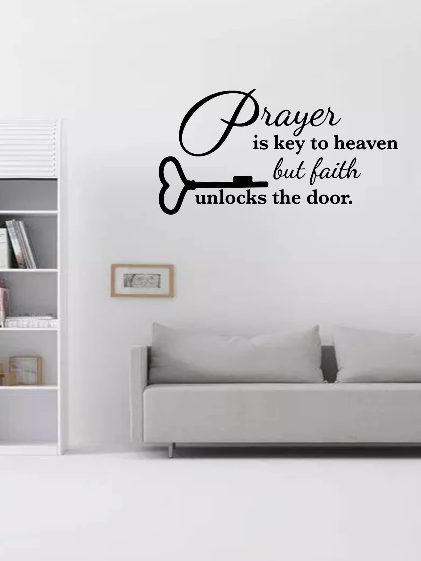 標語圖案墻面貼紙 - 黑色 - 查看 1