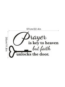 標語圖案墻面貼紙 - 黑色 - 查看 2