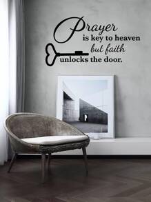 標語圖案墻面貼紙 - 黑色 - 查看 5