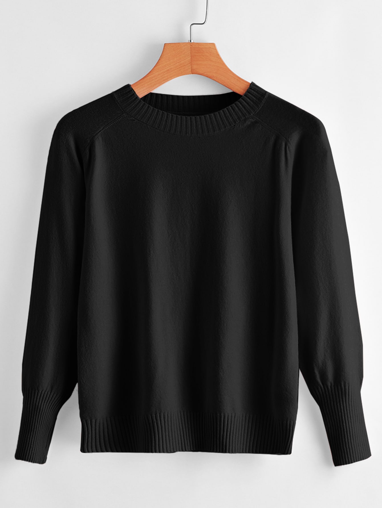 Raglan Sleeve Solid Sweater thumbnail