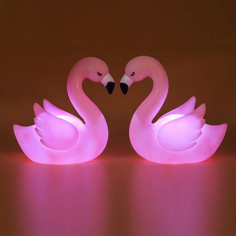

1pc Flamingo Night Light, Baby pink
