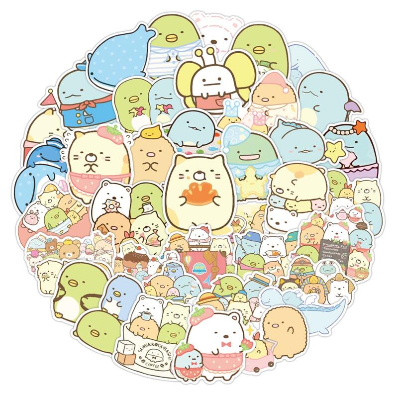 

100pcs Cartoon Sticker, Multicolor