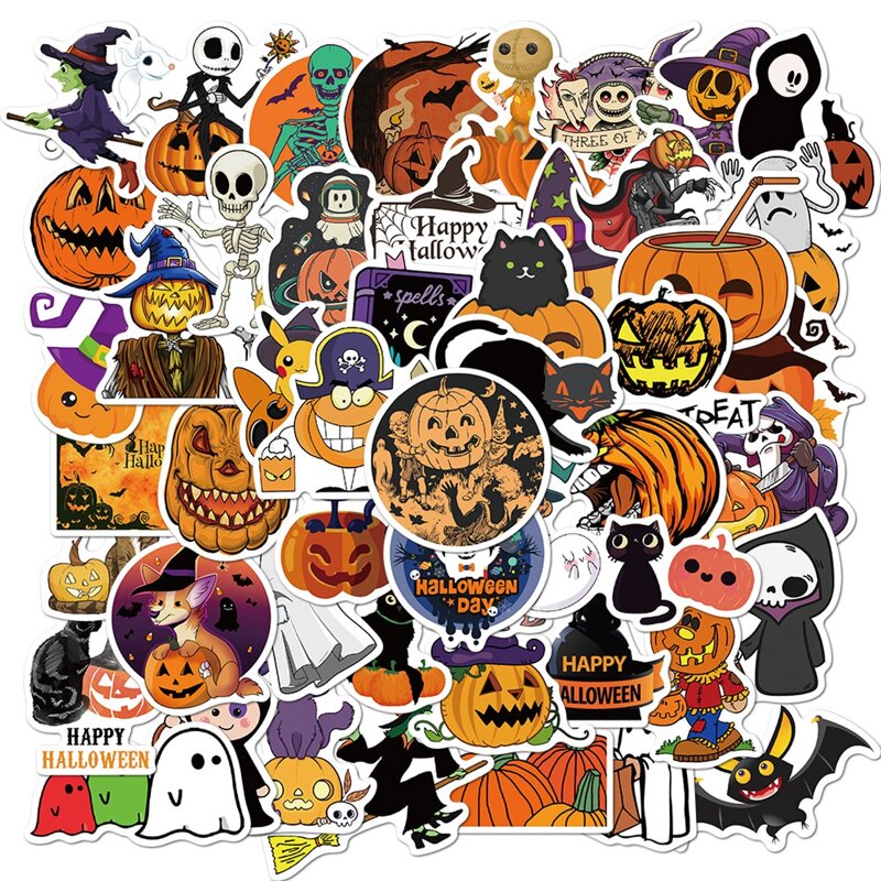 

50pcs Halloween Sticker, Multicolor