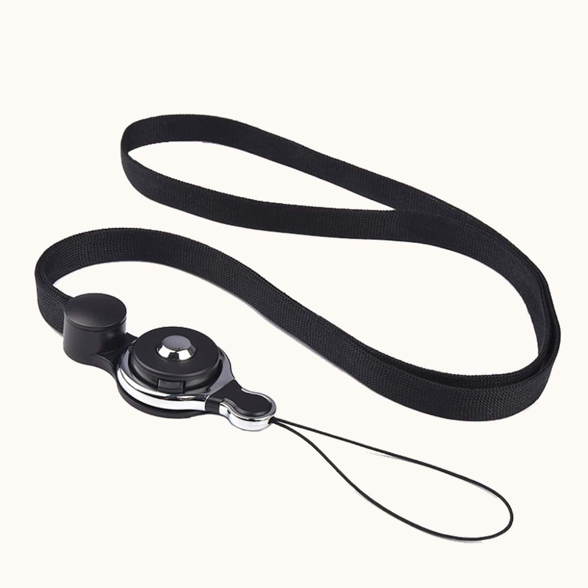 

Solid Phone Lanyard, Black