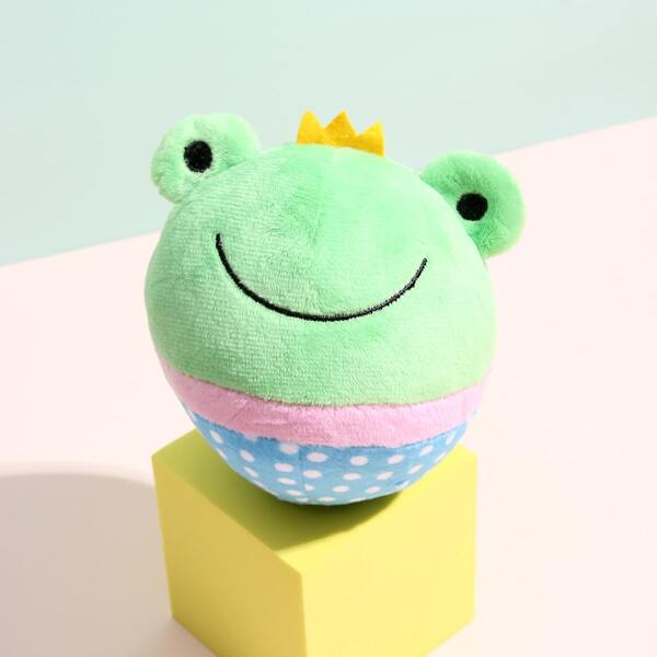 

1pc Frog Shaped Dog Sound Toy, Green