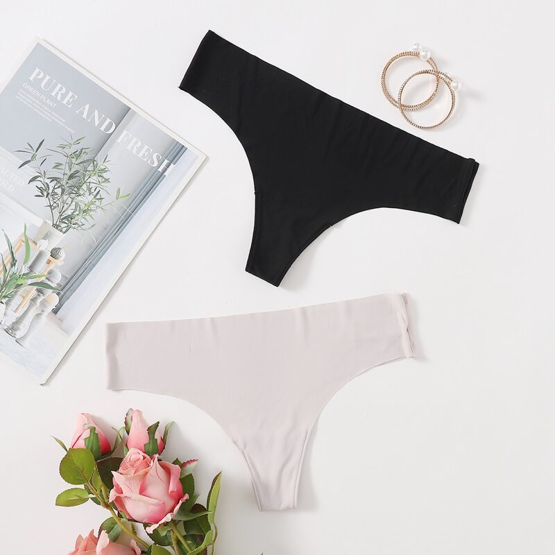 

2pack Simple Seamless Panty Set, Multicolor
