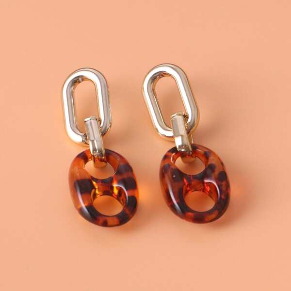 

Link Drop Earrings, Multicolor