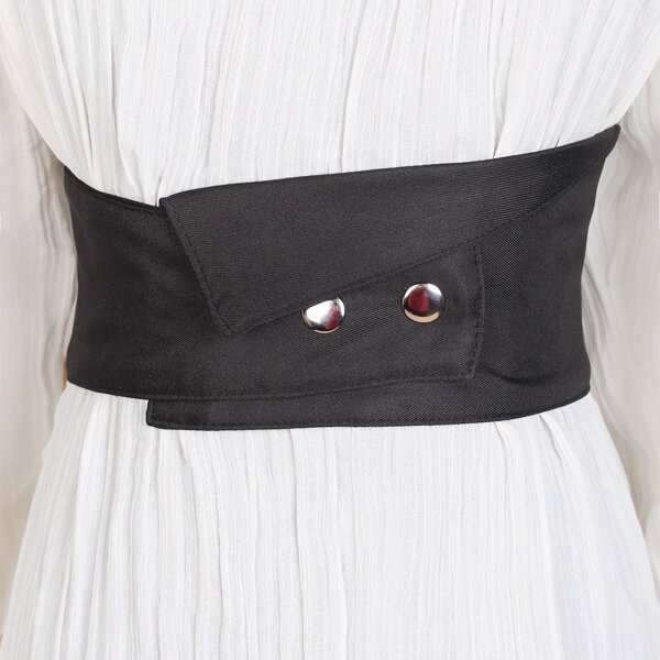 

Plain Wide Belt, Black