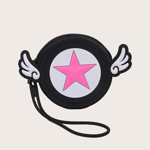 

Girls Wing Detail Crossbody Bag, Black