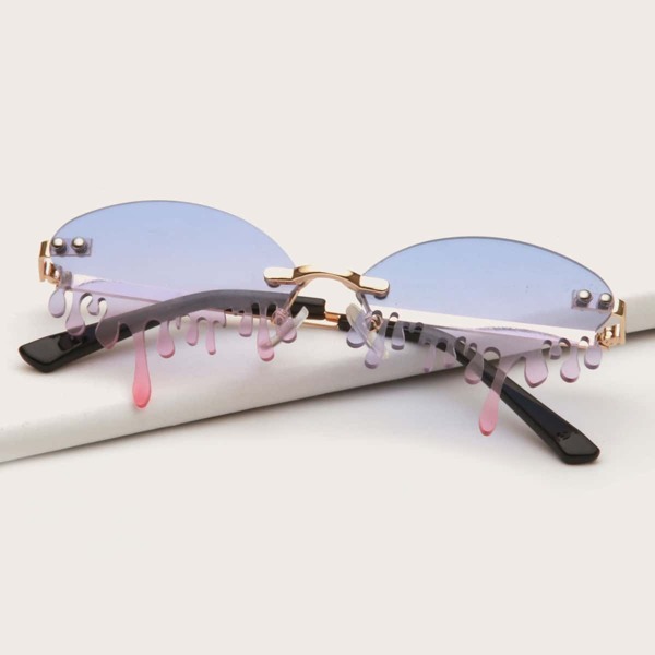 

Kids Novelty Lens Rimless Sunglasses, Multicolor