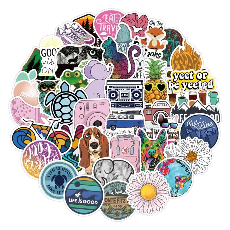 

70pcs Mixed Pattern Sticker, Multicolor