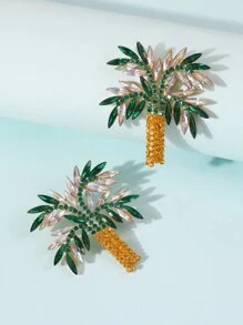 寶石樹設計耳環 - 彩色 - 查看 2