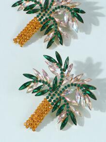 寶石樹設計耳環 - 彩色 - 查看 3