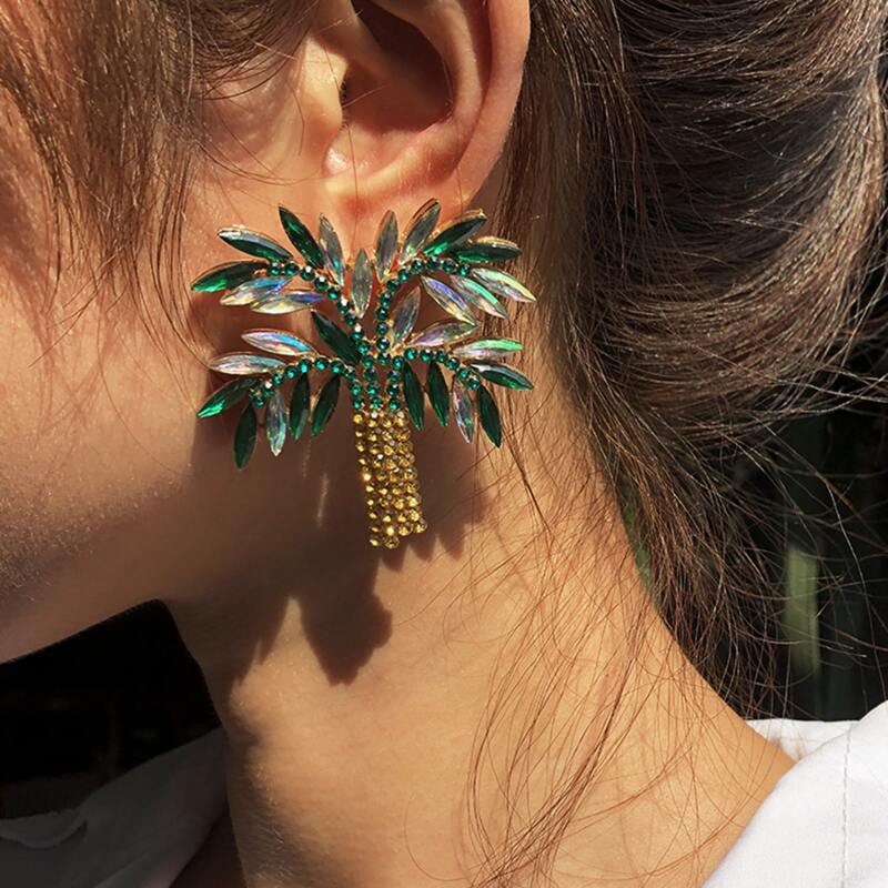 

Gemstone Tree Design Earrings, Multicolor