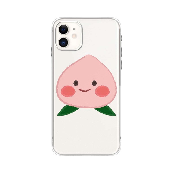 

Peach Pattern iPhone Case, Clear