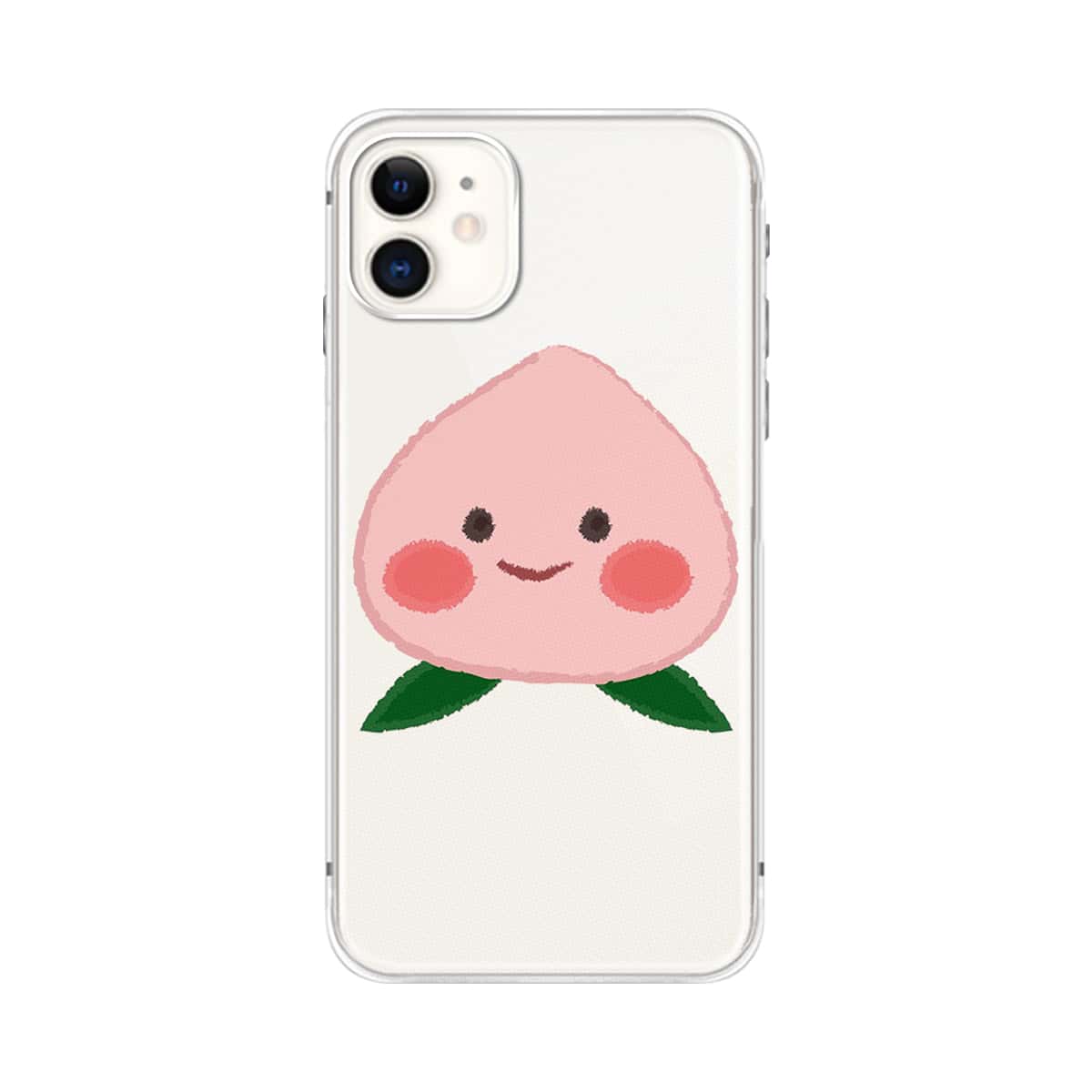 

Peach Pattern iPhone Case, Clear