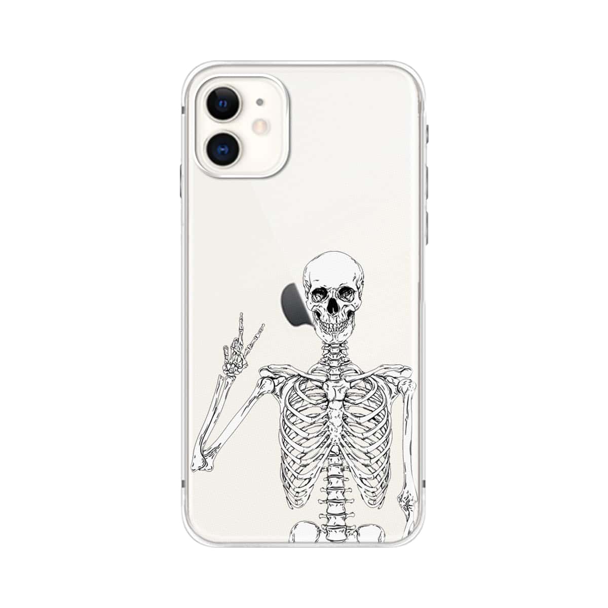 

Skull Pattern iPhone Case, Clear