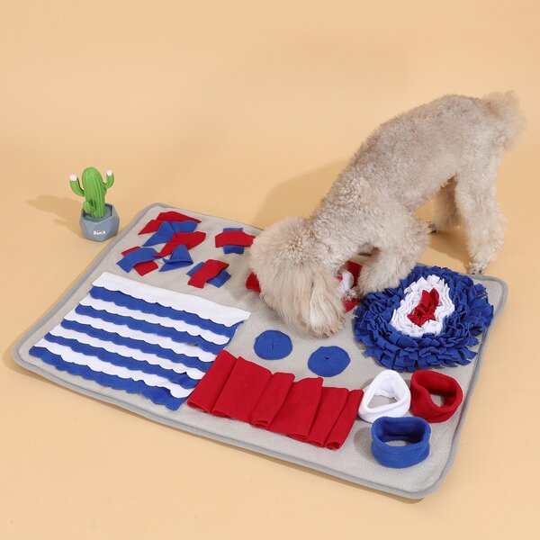 

1pc Colorblock Dog Snuffle Mat, Multicolor