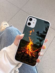 Funda compatible con iphone con patrón de fuego - Multicolor - Ver 2