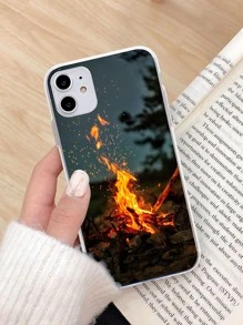 Funda compatible con iphone con patrón de fuego - Multicolor - Ver 3