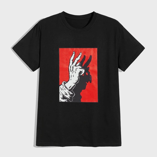 

Guys Gesture Graphic Tee, Black