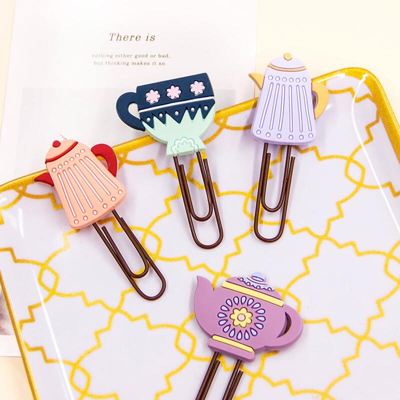 

3pcs Teapot Design Random Paper Clip, Multicolor