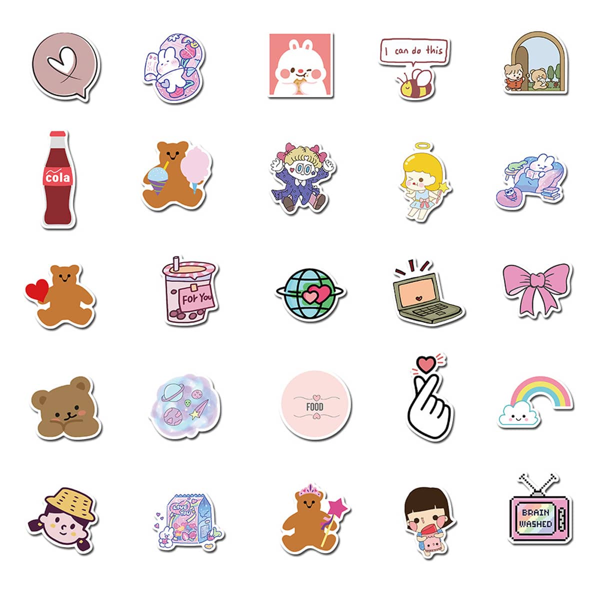 

50pcs Cartoon Sticker, Multicolor