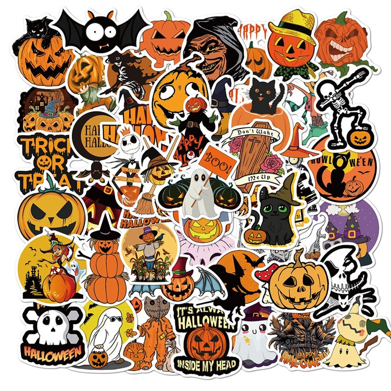 

50pcs Halloween Sticker, Multicolor