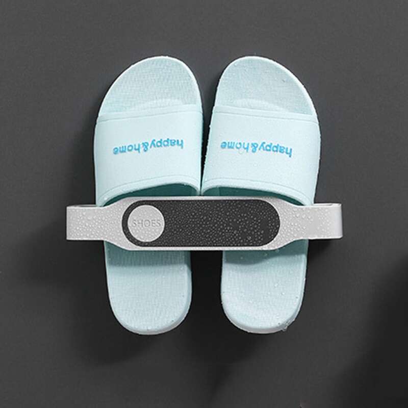 

1pc Wall Mounted Shoes Rack, Dark grey