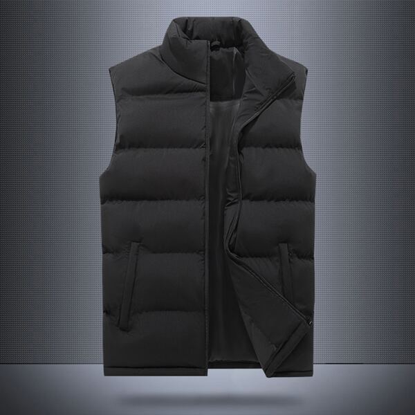 

Men Zip Up Puffer Gilet, Black
