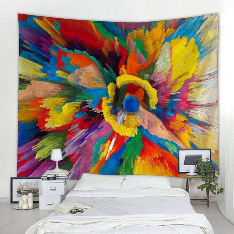 

Watercolor Print Tapestry, Multicolor