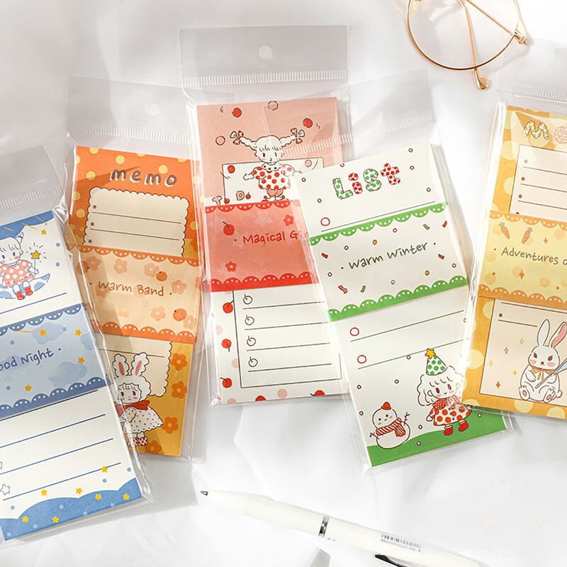 

1pack Cartoon Graphic Random Memo Pad, Multicolor